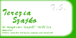 terezia szajko business card